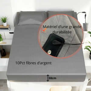 Drap housse de mise à la terre gris