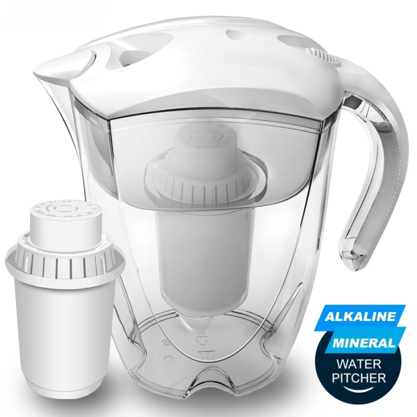 pichet filtrant eau minérale alcalinisant