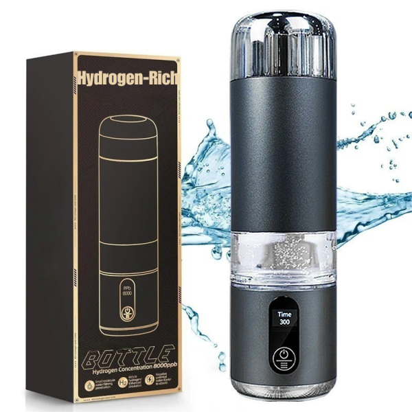bouteille d'eau à hydrogène en verre