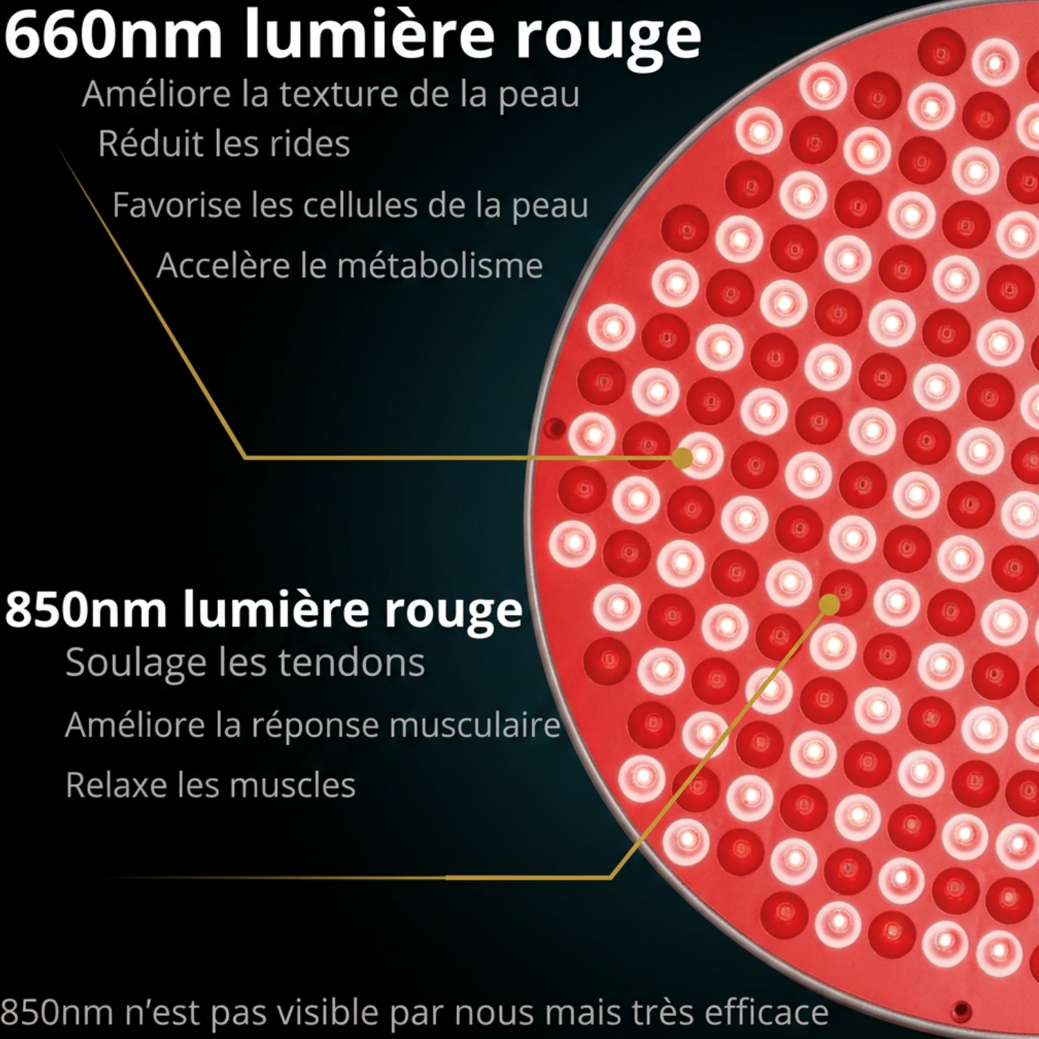Lampe de luminothérapie rouge à LED – Image 3