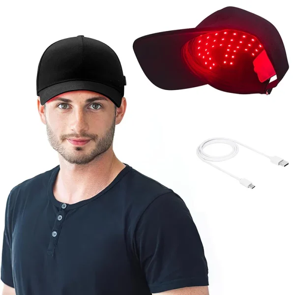 casquette thérapie lumière rouge