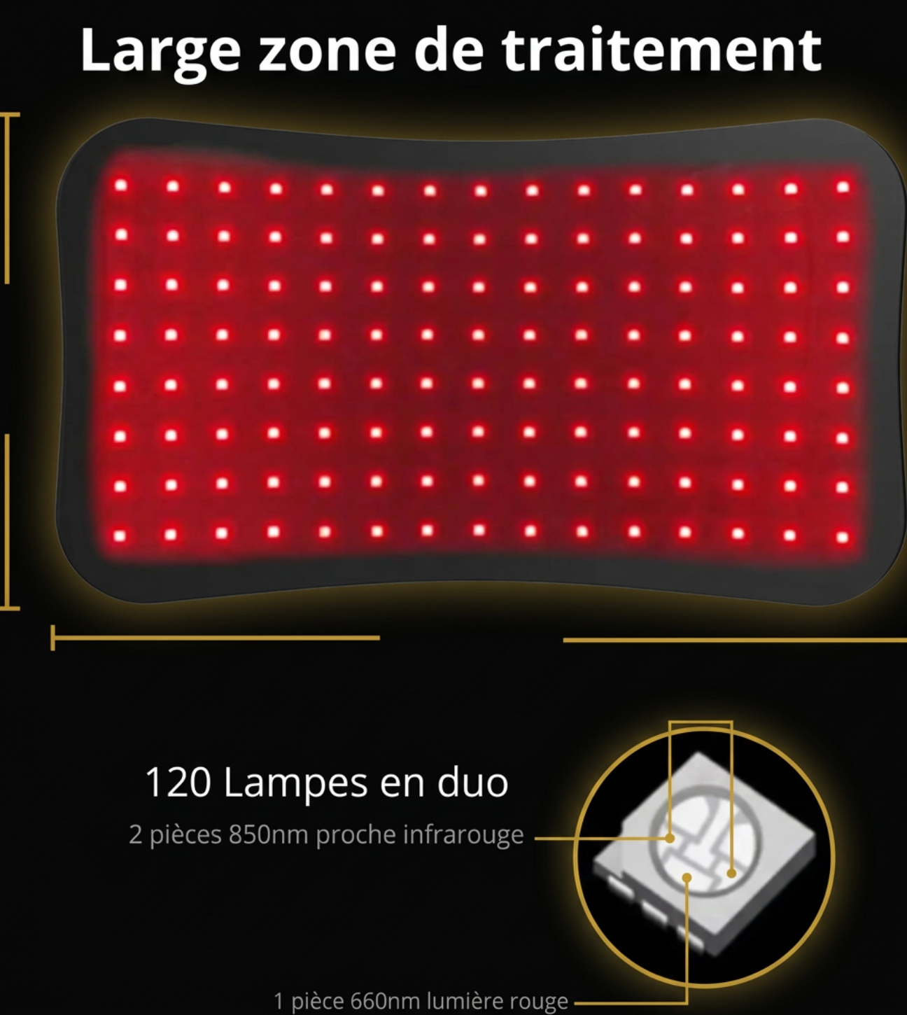 Panneau de thérapie rouge pied ajustable – Image 2