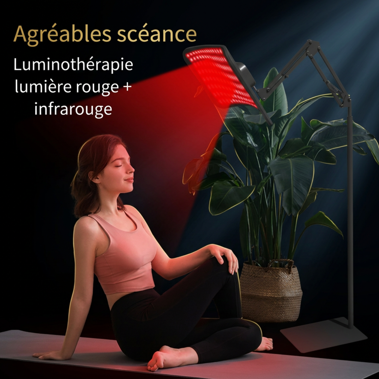 Panneau de thérapie rouge pied ajustable – Image 3