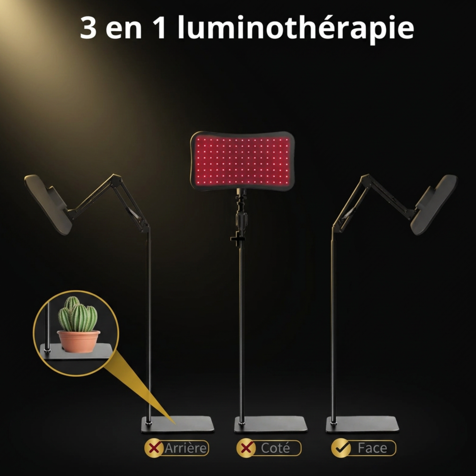 Panneau de thérapie rouge pied ajustable – Image 4