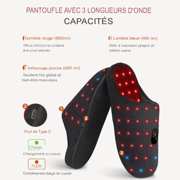 pantoufles lumineuses rouges