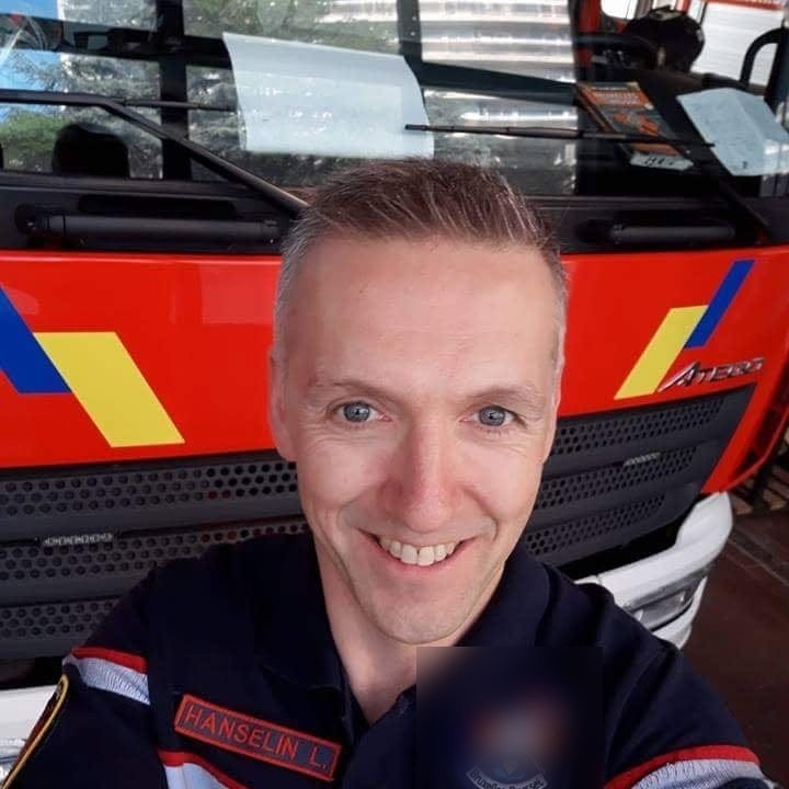 Laurent Hanselin, pompier professionnel à Bruxelles